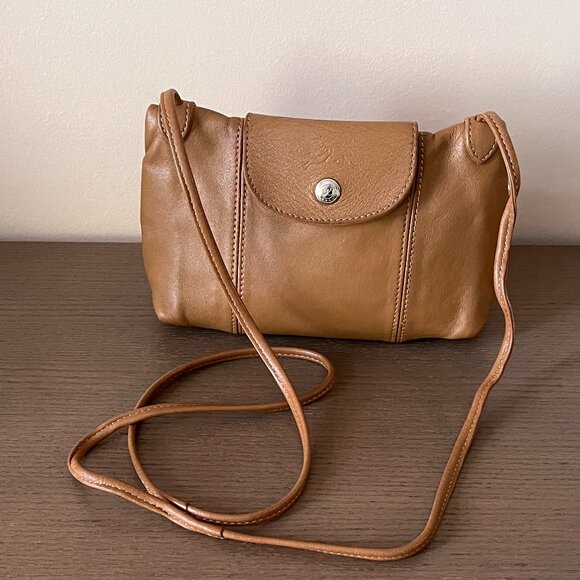 Longchamp Handbags - Longchamp Leather Le Pliage Cuir Crossbody Bag